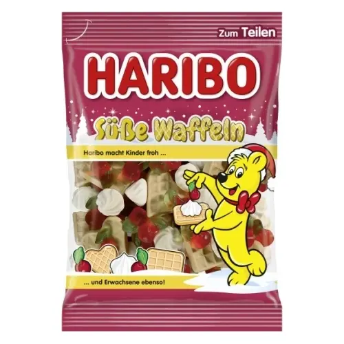 Желейні цукерки Свято HariboHaribo Suesse Waffeln Candies 175 г Німеччина