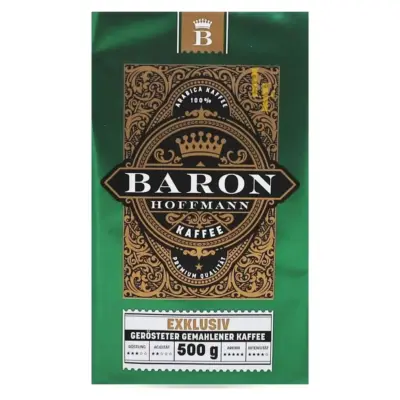 Кава мелена 100% Арабіка Baron Hoffmann Kaffee Exclusiv 500 г Німеччина