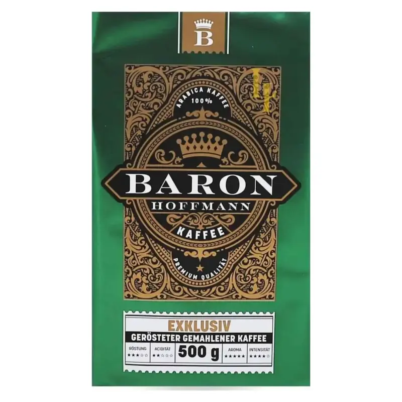 Кава мелена 100% Арабіка Baron Hoffmann Kaffee Exclusiv 500 г Німеччина