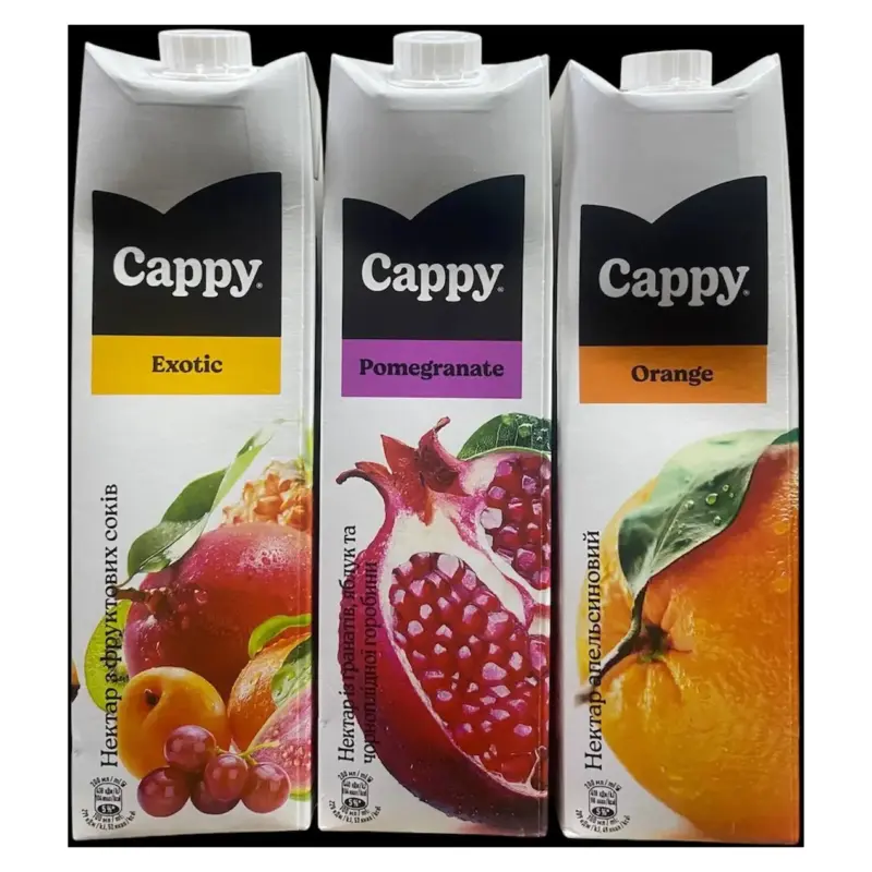 Нектар Cappy Мікс Екзотик Гранат Апельсин 1 л Україна
