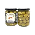 Оливки зелені фаршировані мигдалем БЕЗ ГЛЮТЕНУ. Bernal Gourmet Almendra 436/250г Іспанія