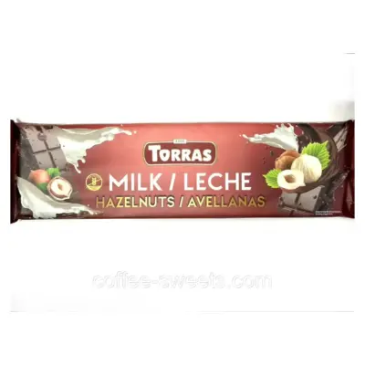 Шоколад молочний без глютену з фундуком Torras Milk Huzelnuts 300 г Іспанія