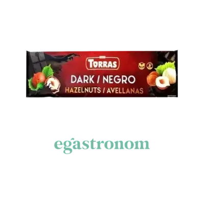 Шоколад чорний  та глютену з фундуком Torras Zero Dark Huzelnuts 300 г Іспанія