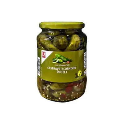Огірки мариновані Castraveti Cornison in otet Classic 670г/370г Німеччина