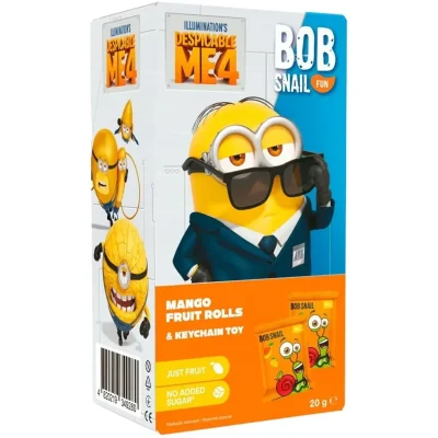 Набір фруктових цукерок Bob Snail Fun Манго з іграшкою БЕЗ ЦУКРУ ТА ГЛЮТЕНУ Bob Snail 20 г