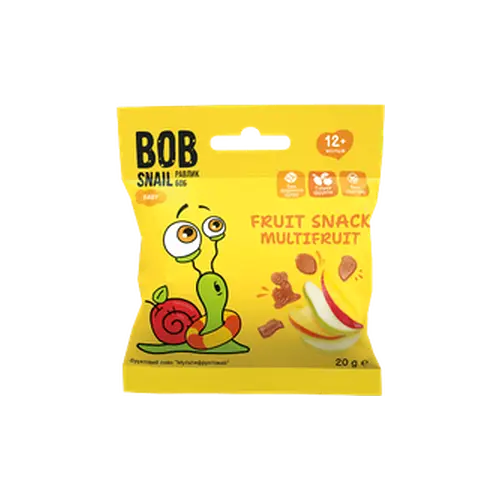 Натуральные снеки для детей Bob Snail Мультіфрукт 40 г