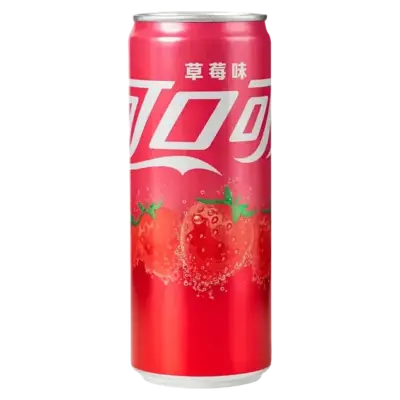 Напій сильногазований Coca-Cola strawberry 330 мл ж/б Азія