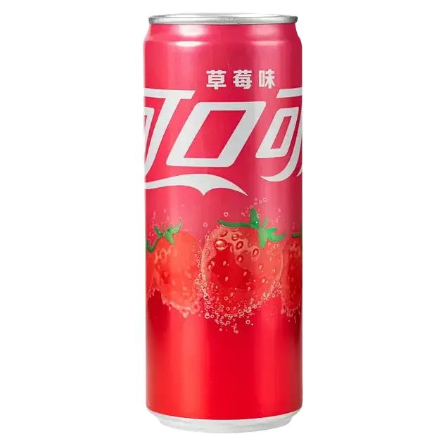 Напій сильногазований Coca-Cola strawberry 330 мл ж/б Азія