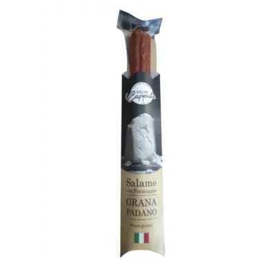 Ковбаса салямі з пармезаном БЕЗ ГЛЮТЕНА Salumi Capputa Salame con Formaggio Grana Padano, 300г Италия