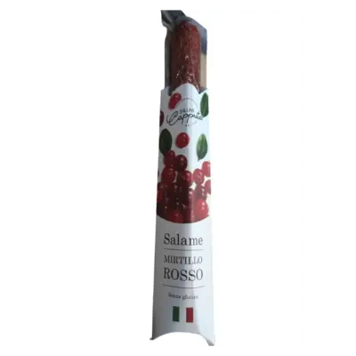 Ковбаса салямі з клюквой БЕЗ ГЛЮТЕНА Salumi Capputa Salame Mirillo Rosso, 300г  Италия