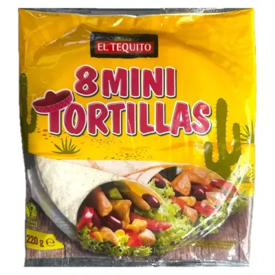 Міні тортилья з пшеничного борошна El Tequito Mini Tortilla Pszenna (8 шт.) 220g Німеччина