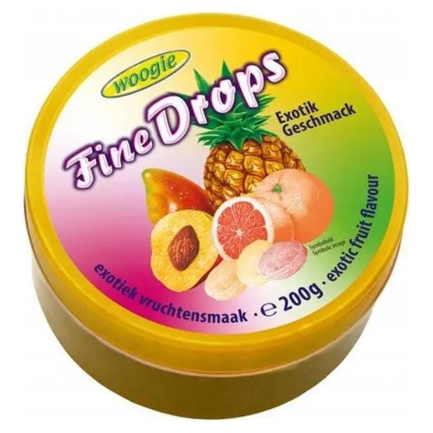 Льодяники (конфети) Woogie Fine Drops (дрібні краплі) лимонний смак Австрії 200 г