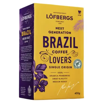 Кава мелена 100% Арабіка Lofbergs Brazil 450г Швеція