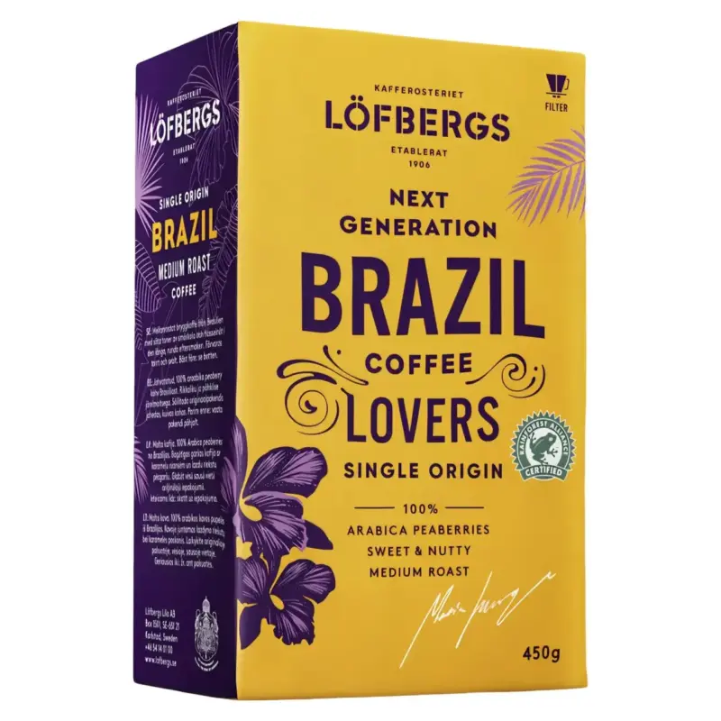 Кава мелена 100% Арабіка Lofbergs Brazil 450г Швеція