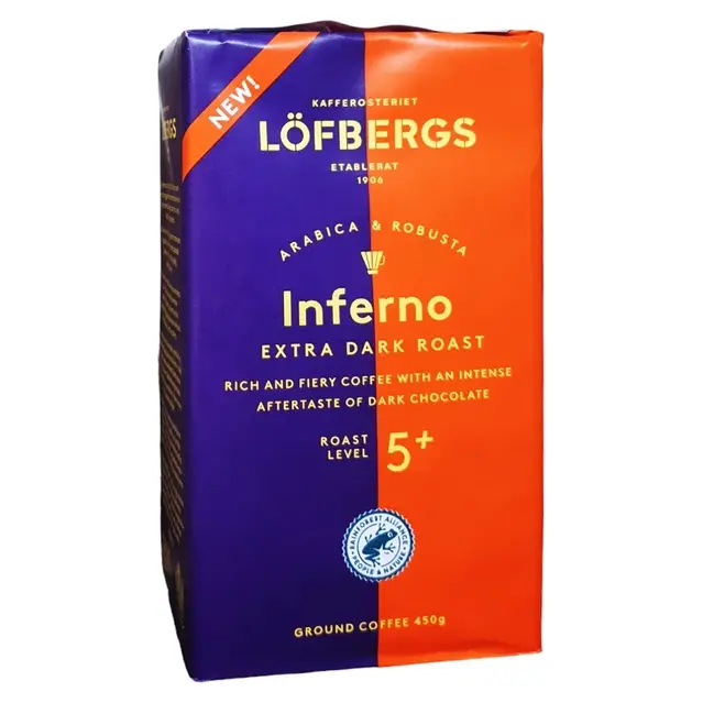 Кава мелена 100% Арабіка Lofbergs Inferno 450г Швеція