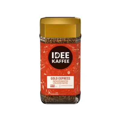 Кава розчинна без кофеїну Idee Caffe Gold Express Entkoffeinierter 200г Німеччина