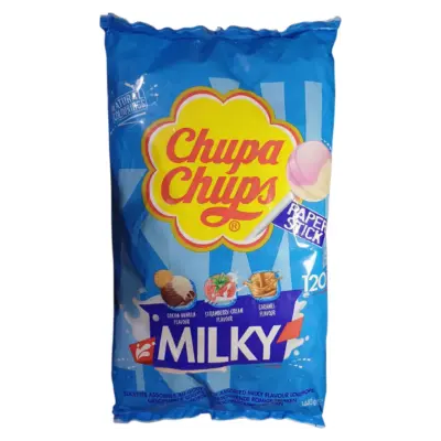 Цукерки на паличці три смаки Chupa Chups Milky 1 шт. х12г Іспанія