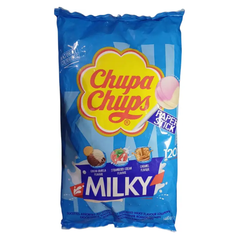 Цукерки на паличці три смаки Chupa Chups Milky 1 шт. х12г Іспанія