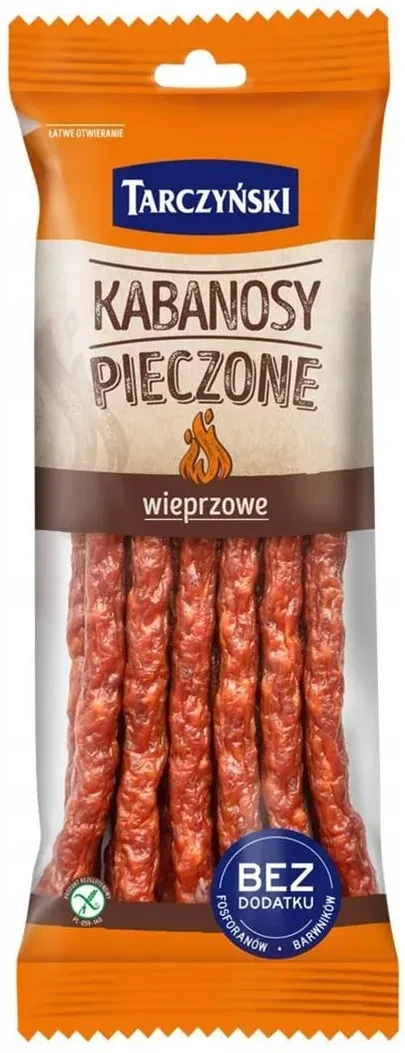 Ковбаски Кабанос свинячі  БЕЗ ГЛЮТЕНУ TARCZYŃSKI Kabanosy Wieprzowe 230г Польща