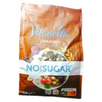 Гранола (Мюслі) БУЗ ЦУКРУ зі смаком какао та лісовими горіхами Vitanella Granola No Sugar 300г Польща