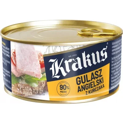 Гуляш курячий Англійська Krakus Gulasz Angielski z kurczaka 90% м'яса 300г Польща
