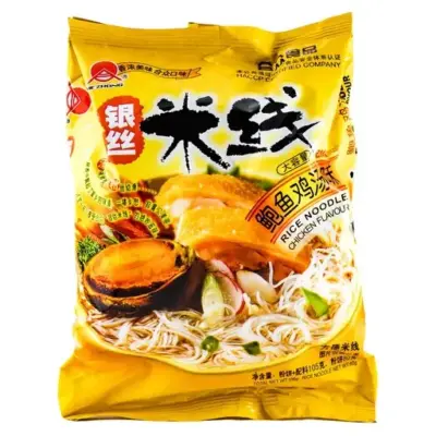 Рисова вермішель швидкого приготування зі смаком курки та морепродуктів Ne Zhong Rice Noodle 80г