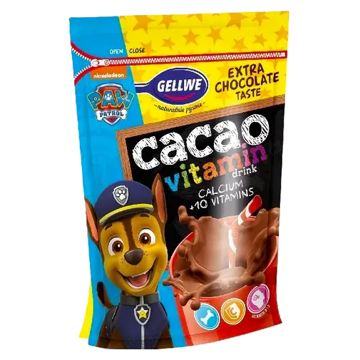 Дитяче какао з вітамінами Щенячий Патруль Gellwe cacao vitamin Paw Patrol 500г Польща