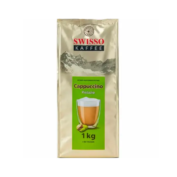 Капучіно з фісташковим смаком Swisso Cappuccino Pistazie 1кг Німеччина