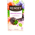 Чай фруктовий Лісова ягода Remsey Owocow Lesnych (20x2г) 40г Польща  Чай пакетований являє собою збір ягід, листя, фрук