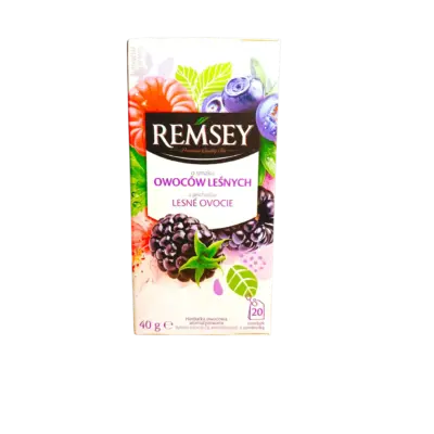 Чай фруктовий Лісова ягода Remsey Owocow Lesnych (20x2г) 40г Польща  Чай пакетований являє собою збір ягід, листя, фрук