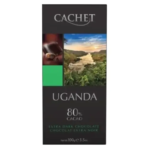 Шоколад Cachet UGANDA 80% какао 100 г Бельгія