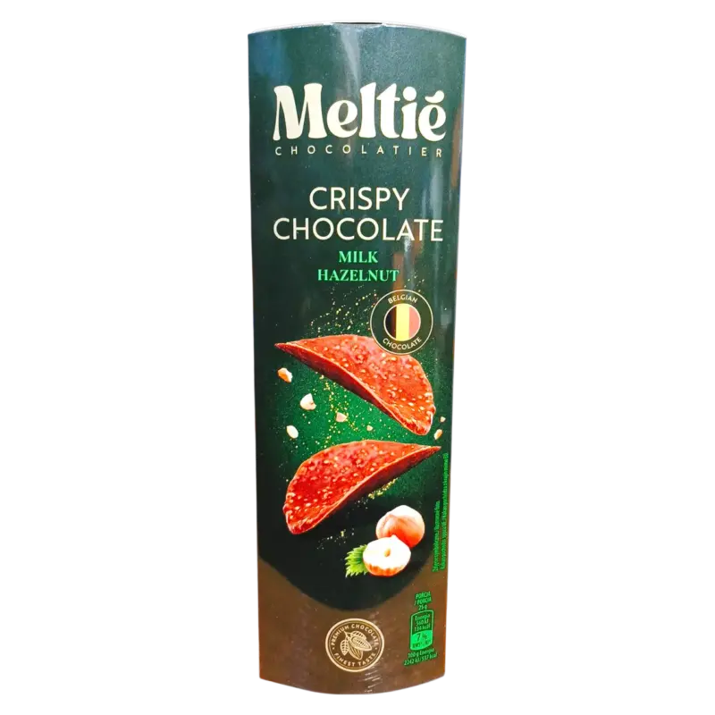 Шоколадні чіпси Meltie Crispy Chocolate Milk Hazelnut 125г Бельгія