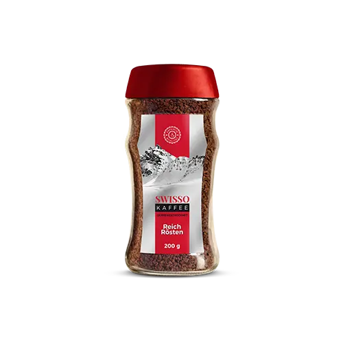 Кава розчинна сублімована Swisso Kaffe Reich Rösten 200г​​ Німеччина