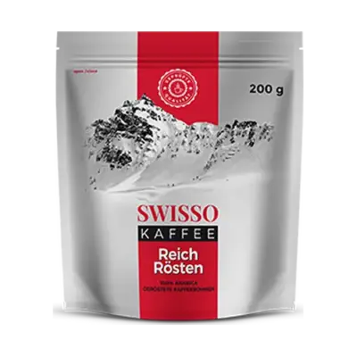 Кава розчинна сублімована Swisso Kaffe Reich Rösten 200г эконом пакет Німеччина
