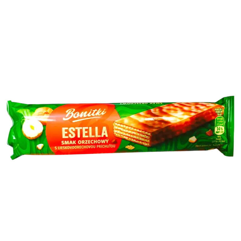 Вафлі горіхові у шоколаді Bonitki-Estella orzechowa 50г Польща