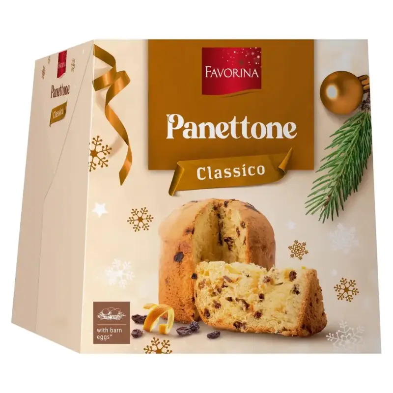Різдвяний кекс Панетоне з цукатами та родзинками Favorina Panettone classic 1кг Німеччина