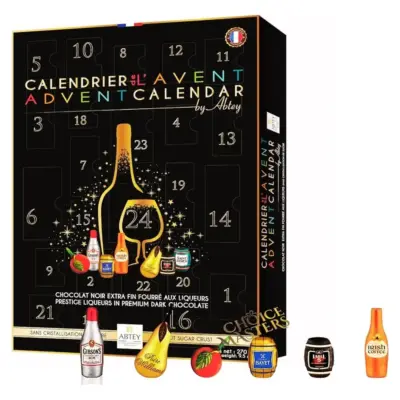 Адвент-календар 24 лікери Abtey Prestige Chocolate Liqueur Selection Christmas Advent 270 г Німеччина