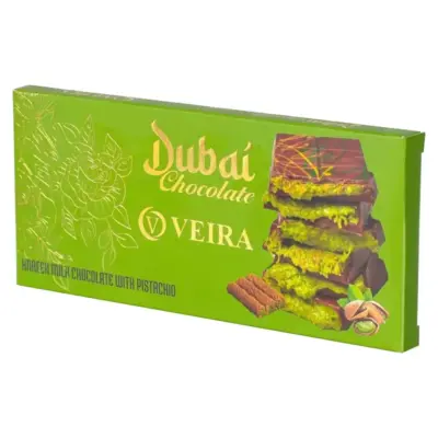 Дубайський шоколад із фісташковим кремом VEIRA DUBAI 100г