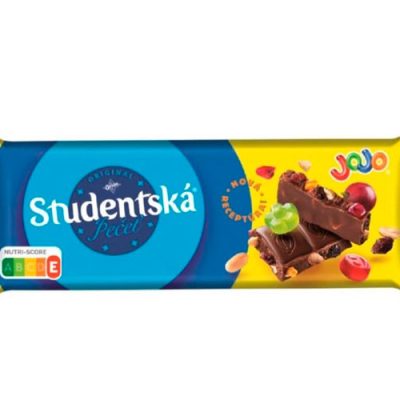Шоколад молочний з мармеладом, арахісом та родзинками Studentska JOJO Чехія 90г