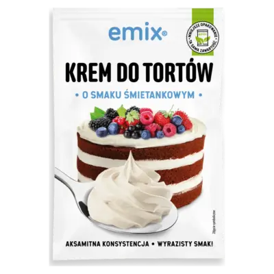 Крем для торта зі вершковим смаком Emix do tortow o smaku śmietankowym Польща 100 г