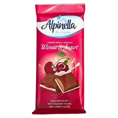 Шоколад "Alpinella" вишня з йогуртом, Польща, 100 г