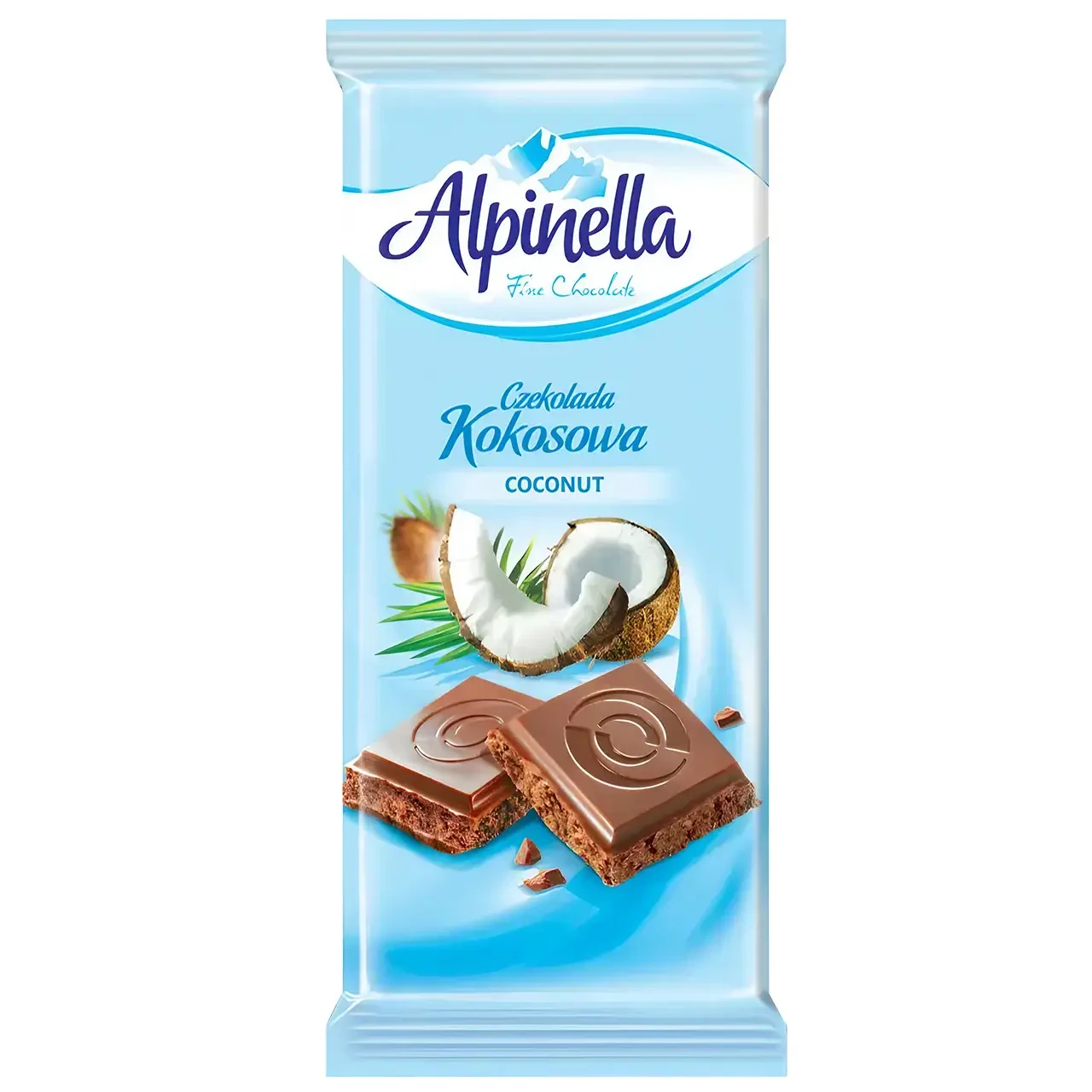 Шоколад "Alpinella kokosawa" (Альпінелла молочний з кокосом), Польща, 100 г