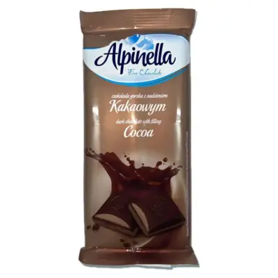 Шоколад "Alpinella"(Альпинелла молочний шоколад з арахісом), Польща, 100г