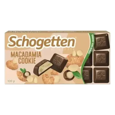 Шоколад молочний горіх макадамія та печиво Schogetten 100 г, Німеччина