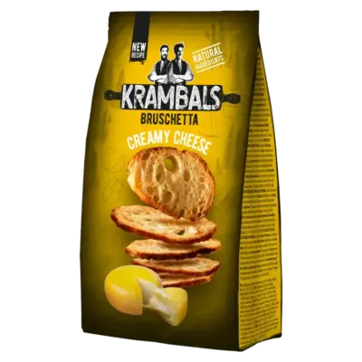 Брускетта із вершковим сиром Krambals Bruschetta Creamy Cheese 70г Болгарія