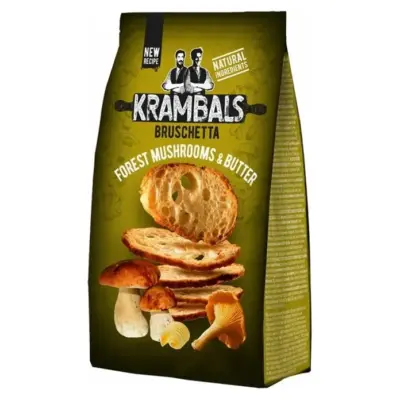 Брускетта з лісовими грибами та олією Krambals Bruschetta Forest Mushrooms & Butter 70г Болгарія