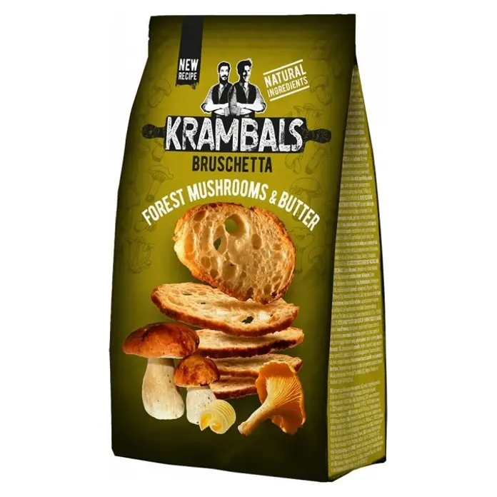 Брускетта з лісовими грибами та олією Krambals Bruschetta Forest Mushrooms & Butter 70г Болгарія
