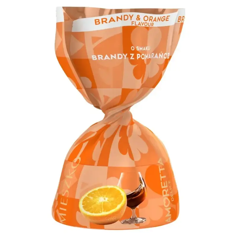Цукерки шоколадні праліне з бренді та апельсином BRANDY&ORANGE  Mieszko 1 кг Польща