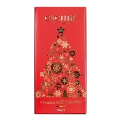 Шоколад молочний Cachet Premium Christmas Edition  Бельгия 100г