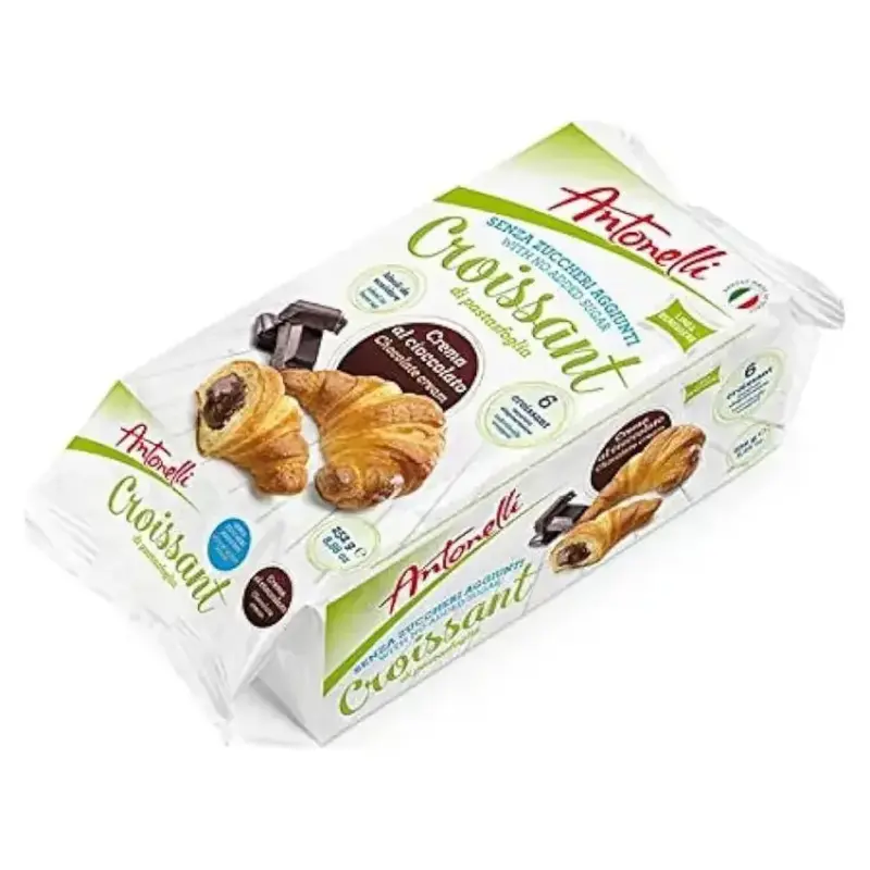 Круасані БЕЗ САХАРА із шоколадним кремом Antonelli Croissant 252 г Італія